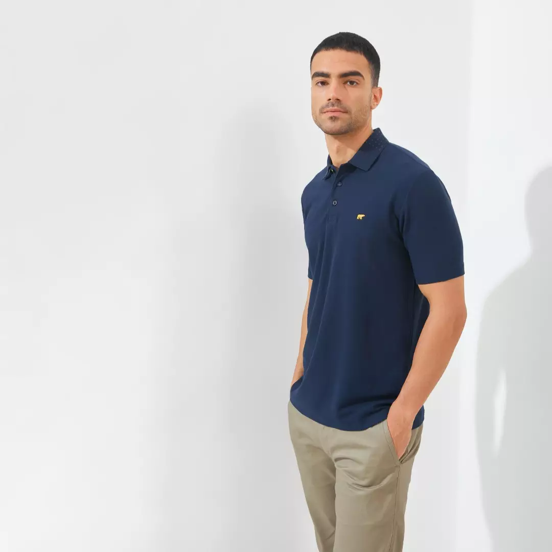 Jack Nicklaus Edgar Polo Shirt Pria Regular Fit Navy Colour Navy