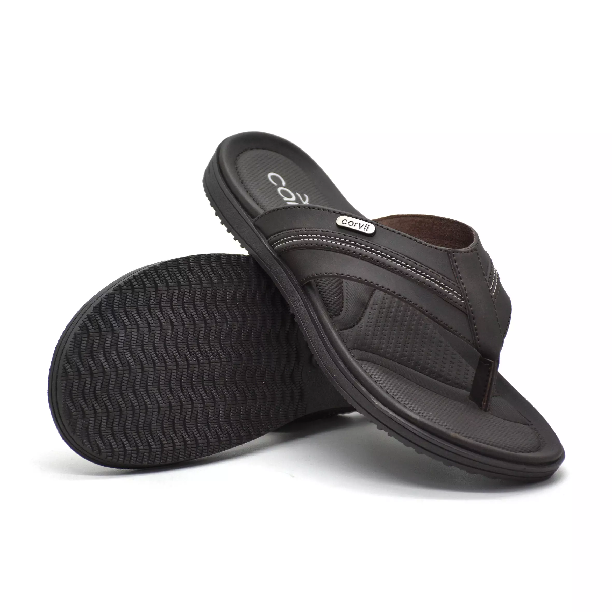 Carvil Sandal Pria Vicenza-01 M Dark Brown