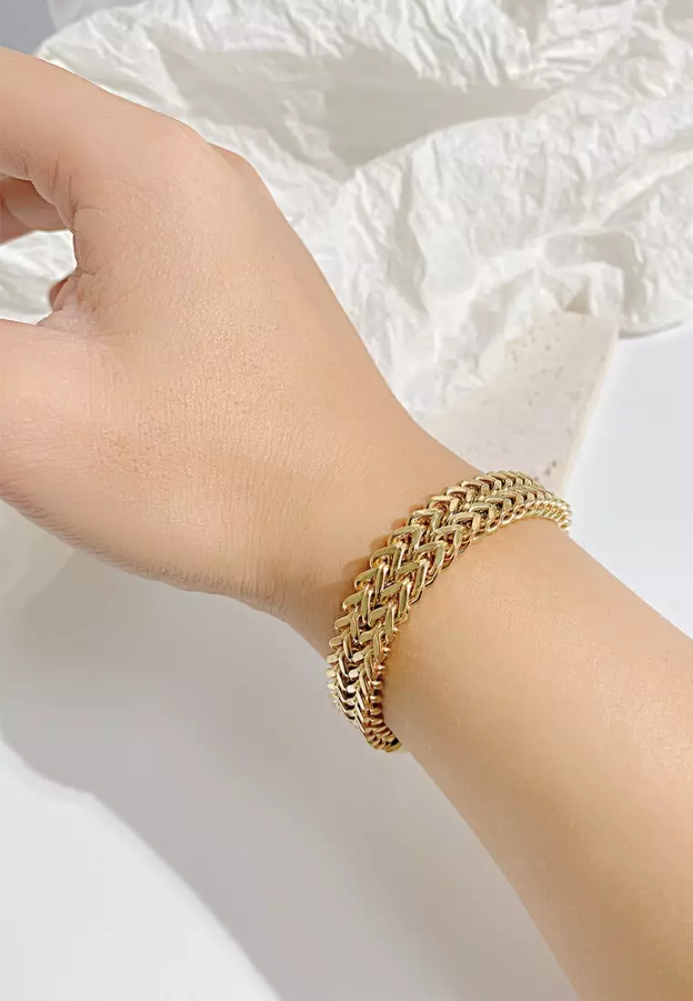 Stainless steel shop gold bracelets mens