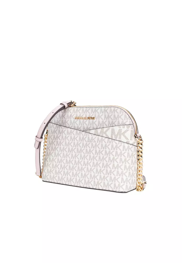 女士斜挎包香草色配粉色35F1GTVC6B