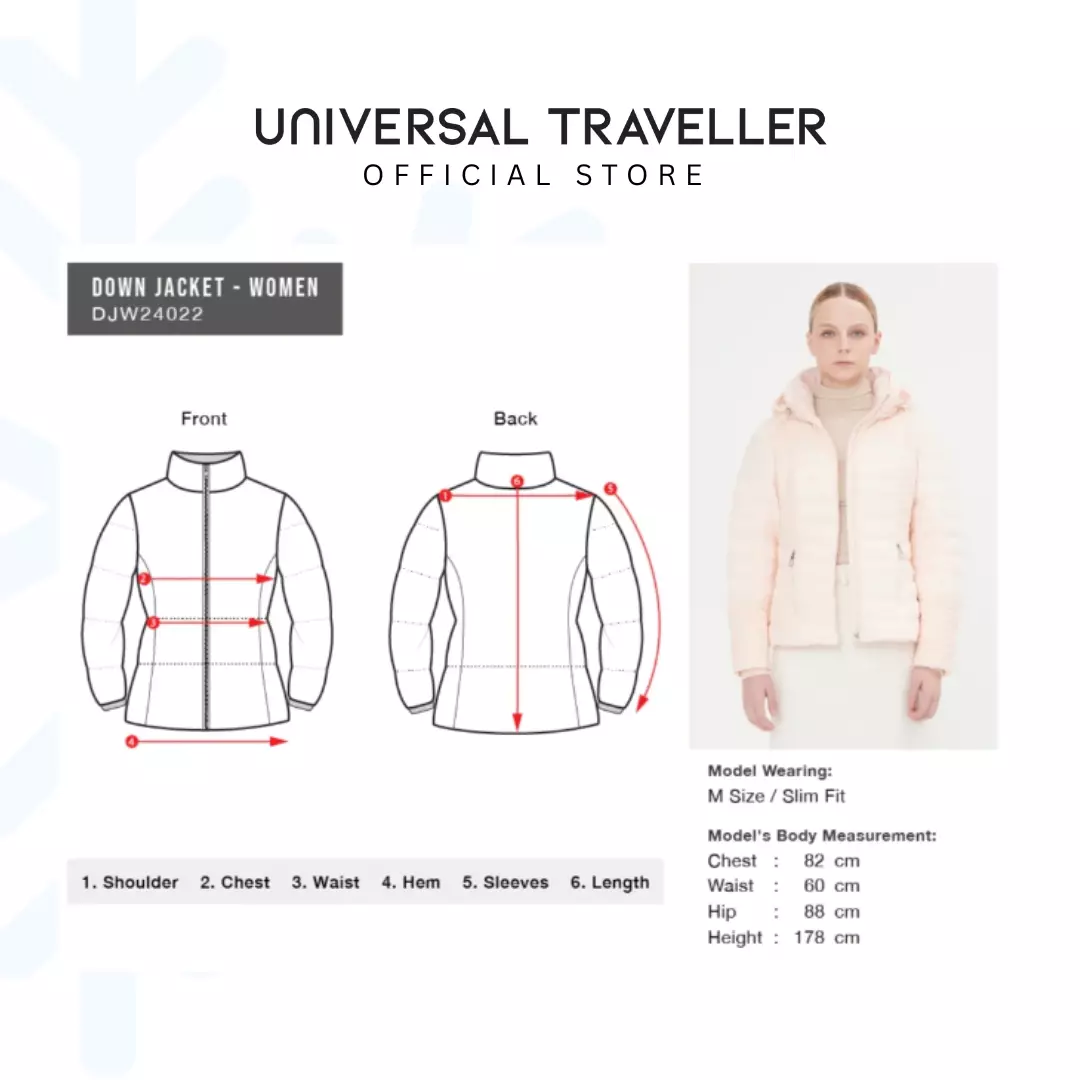 UNIVERSAL TRAVELLER Concealed Hood Slim Fit Down Jacket DJW24022