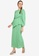 Lubna white and green Balloon Sleeve Side Drape Kurung 2E62CAAA4D8F30GS_3