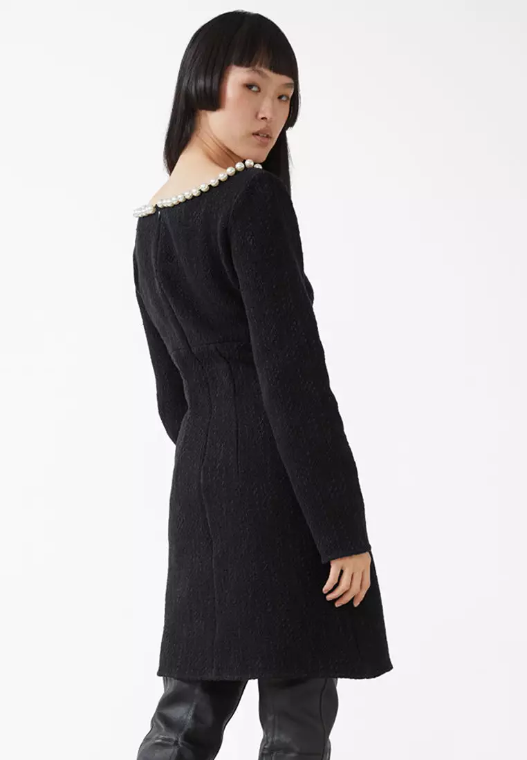 Pearl embellished mini dress online