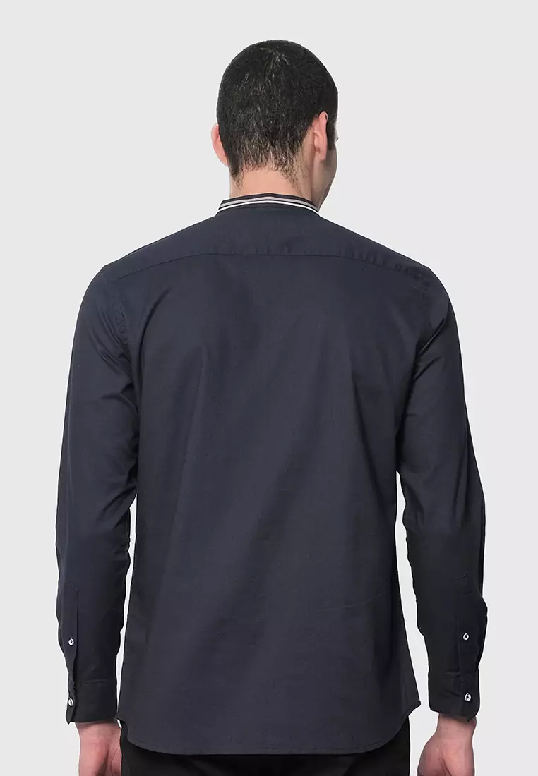MOC Kemeja Lengan Panjang Pria LUTFI-NAVY