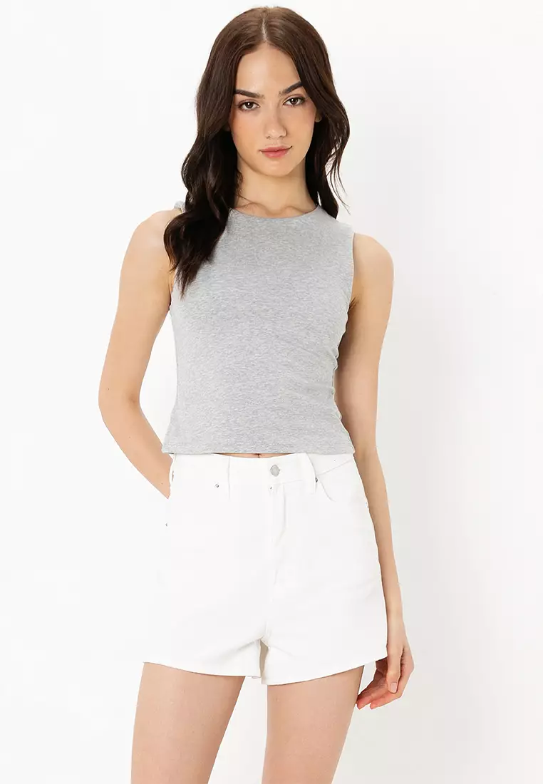 Close Knit Crop Shell Top
