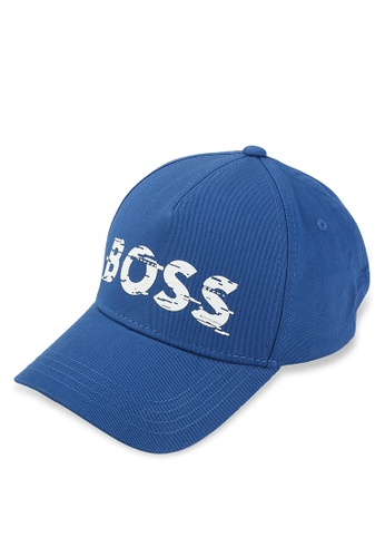 BOSS blue Seasonal Logo Cotton Twill Cap - BOSS Accessories 00537AC0CFFEECGS_1