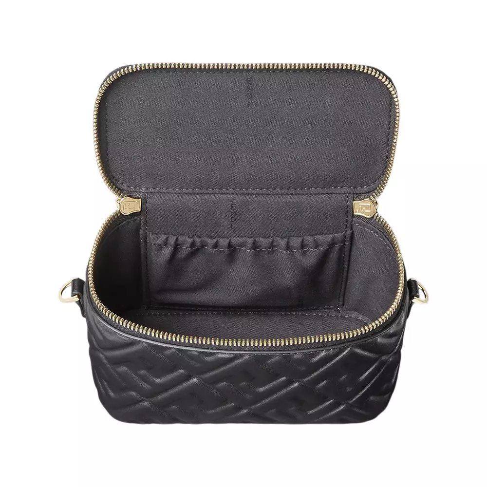 FF Motif 3D-Effect Vanity Mini Bag Black