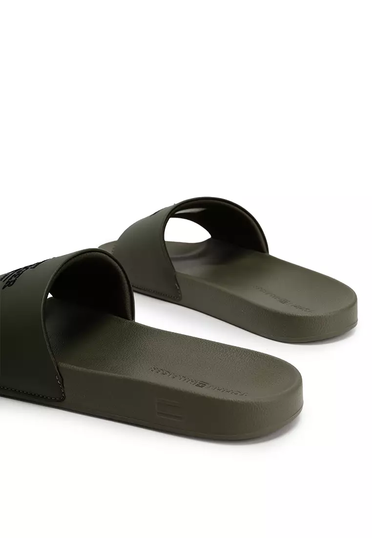Embroidered Hilfiger 85 Pool Slides - Tommy Mainline