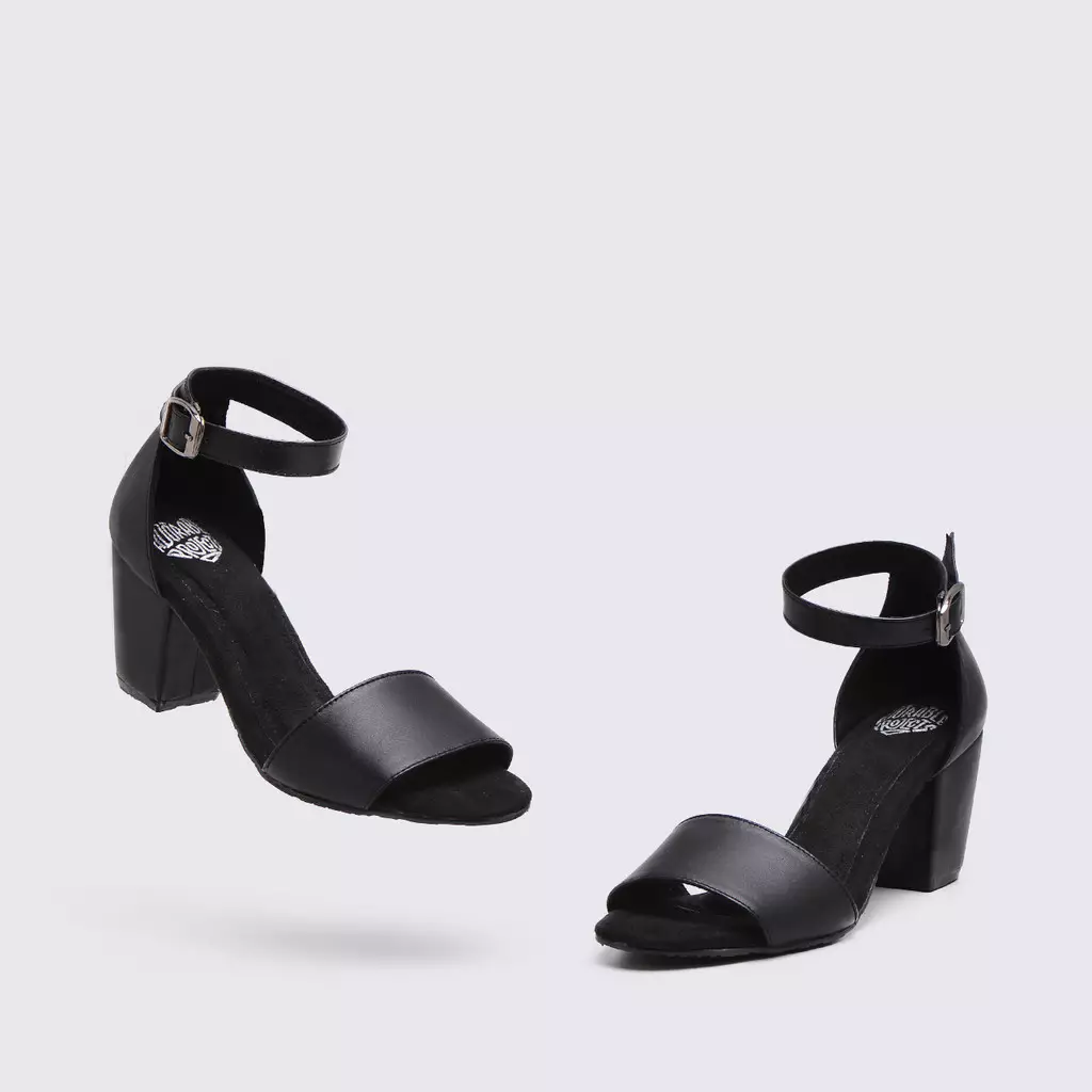 Lucia Heels Genuine Leather Black
