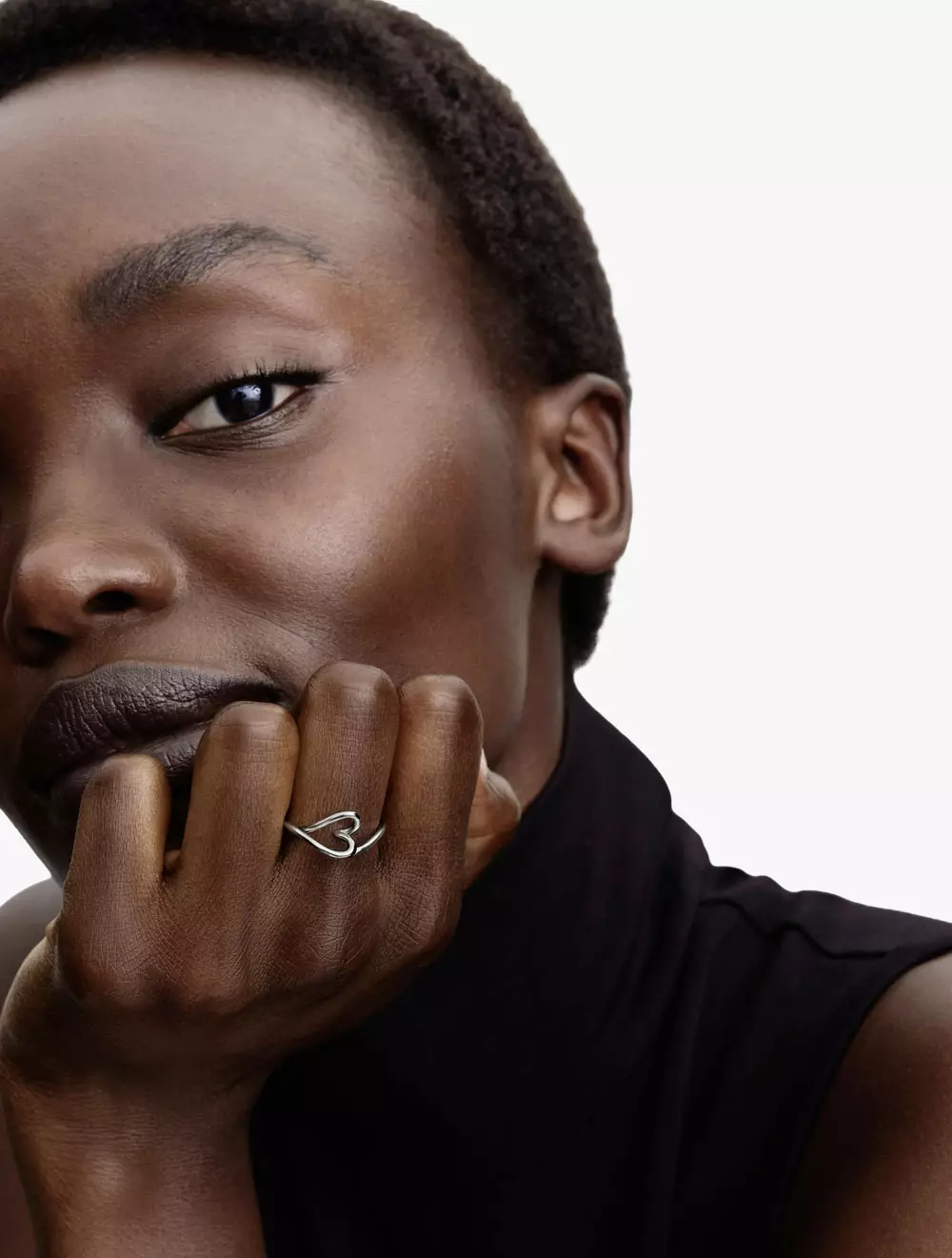 Heart Sterling Silver Ring - 54