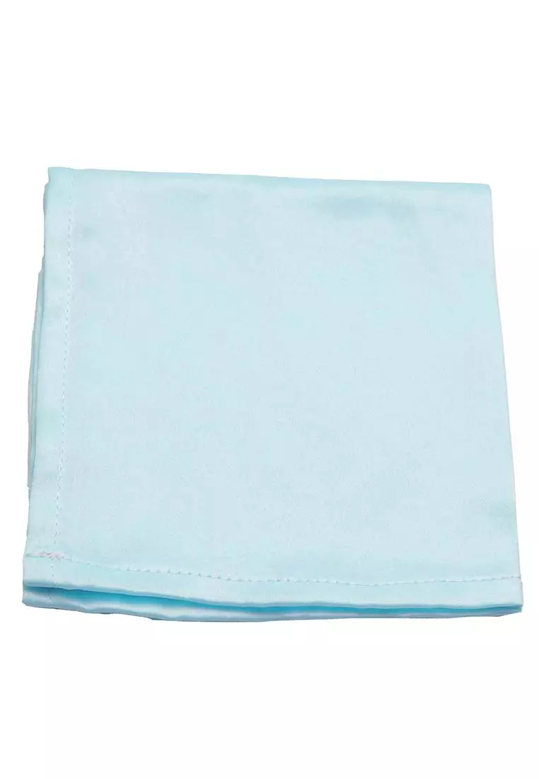 Houseofcuff Dasi Kupu Bowtie Pocket Square Saputangan Biru Langit A01