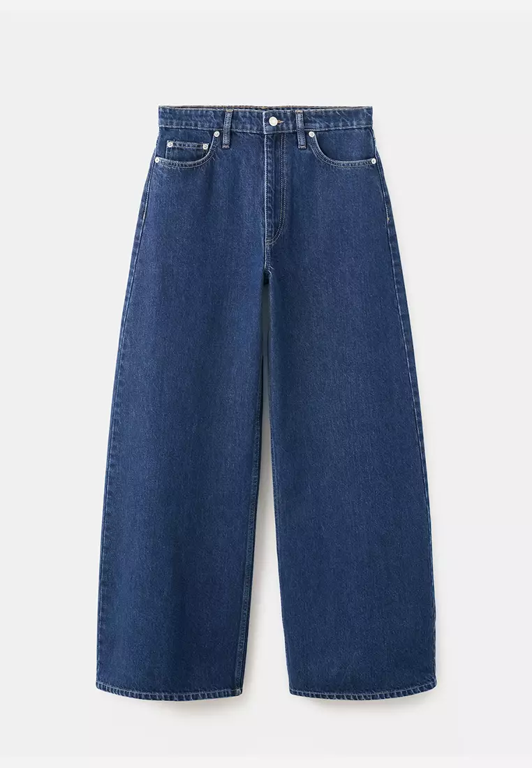 Wide Leg Mid-Rise Jeans