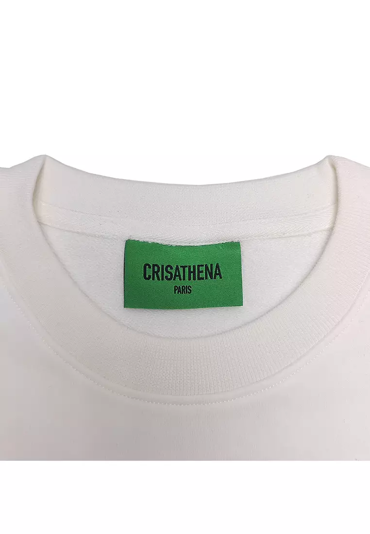 Crisathena Brush Hoodie in White
