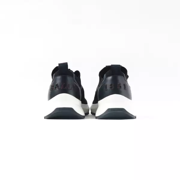 Sepatu BALLY DAVYN MESH WHITE BLACK SNEAKER 100% ORIGINAL