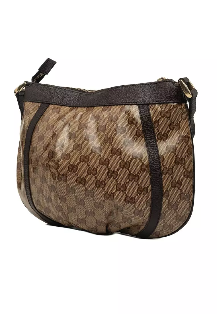 Pre-Loved Gucci Gg Crystal Abbey D Ring Crossbody