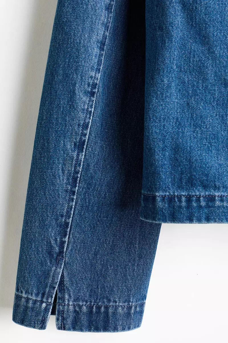 Tie-front denim jacket