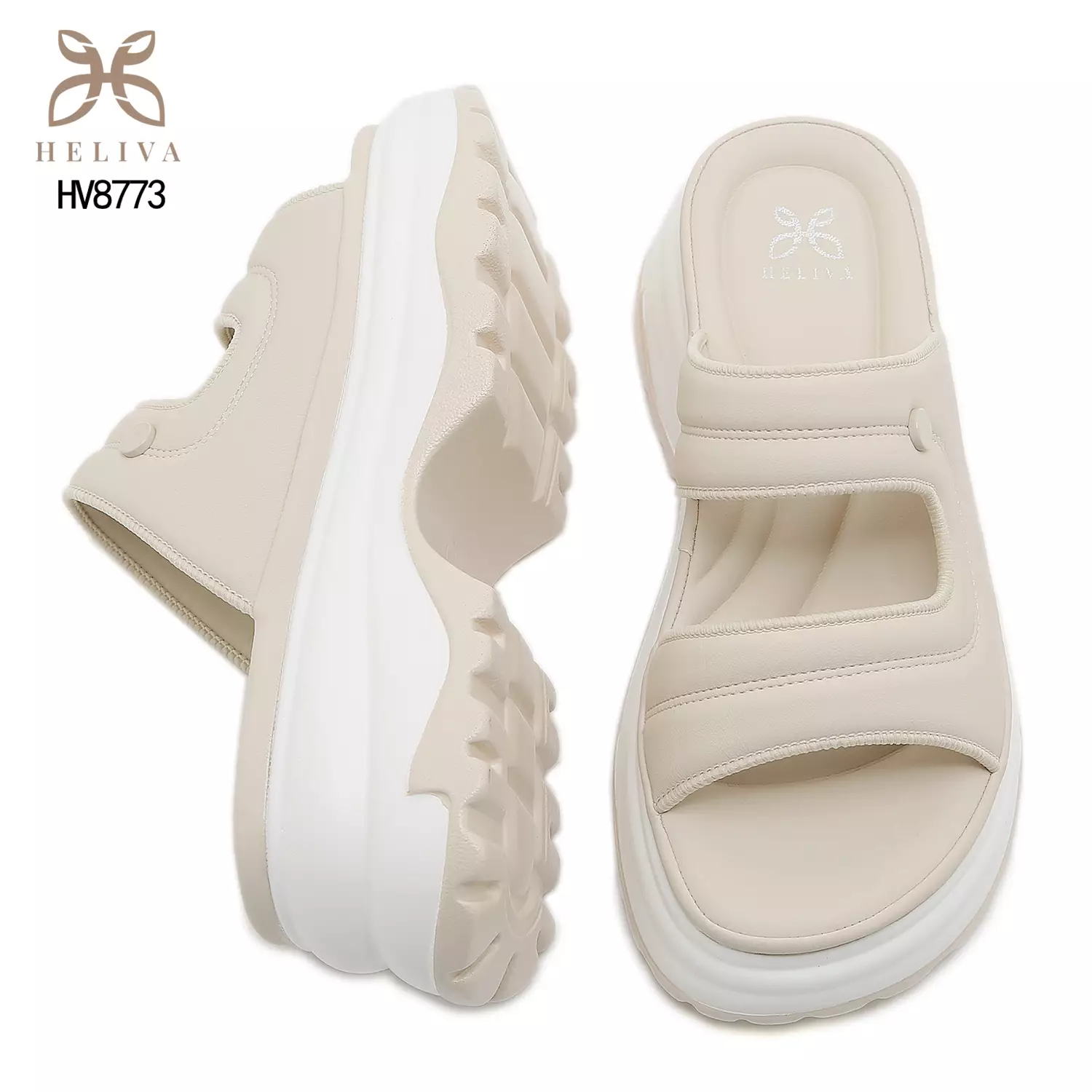 Heliva Lucy Dual-Strap Elevated Slides for Everyday Luxe HV8773