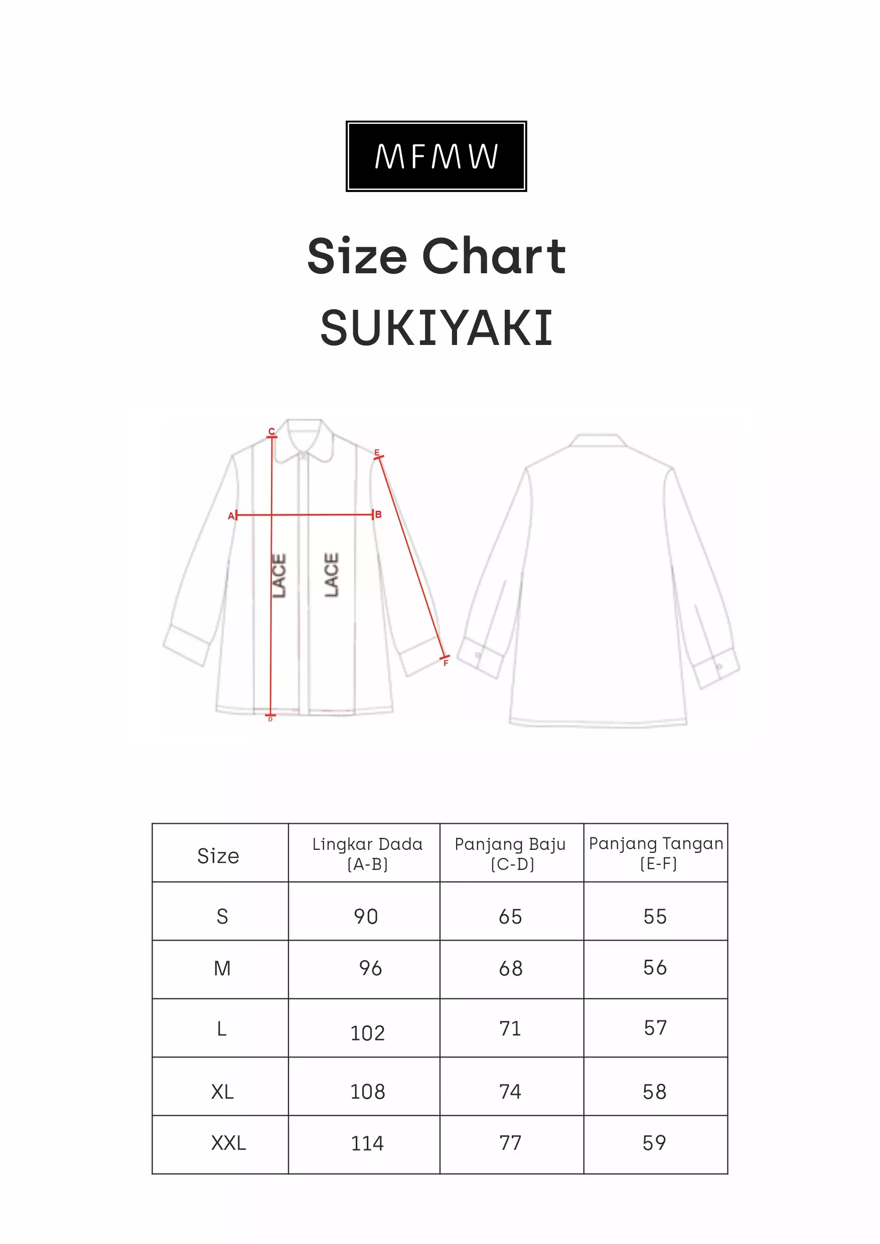 MFMW Sukiyaki Atasan Kemeja Broken White Mix Brukat