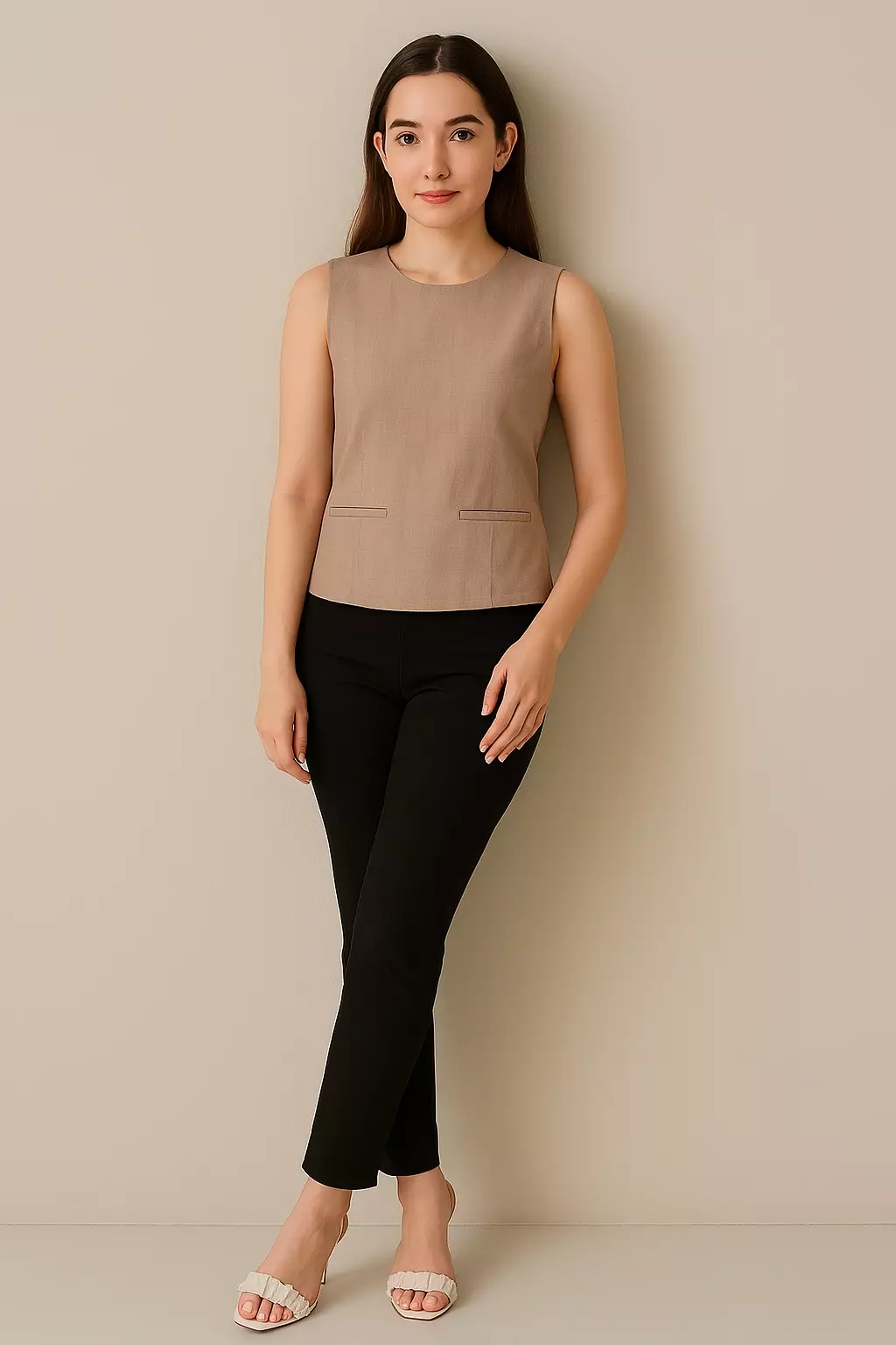 Simone Blouse In Light Brown