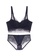 ZITIQUE black Women's Four Seasons Non-wired Push Up Deep V Lace Lingerie Set (Bra and Underwear) - Black 186E2US477C1CBGS_1
