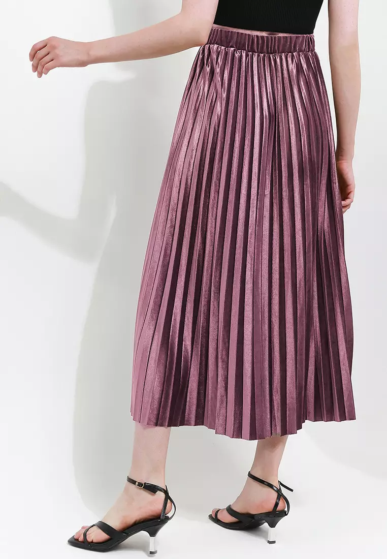 Pleated Skirt Velvet