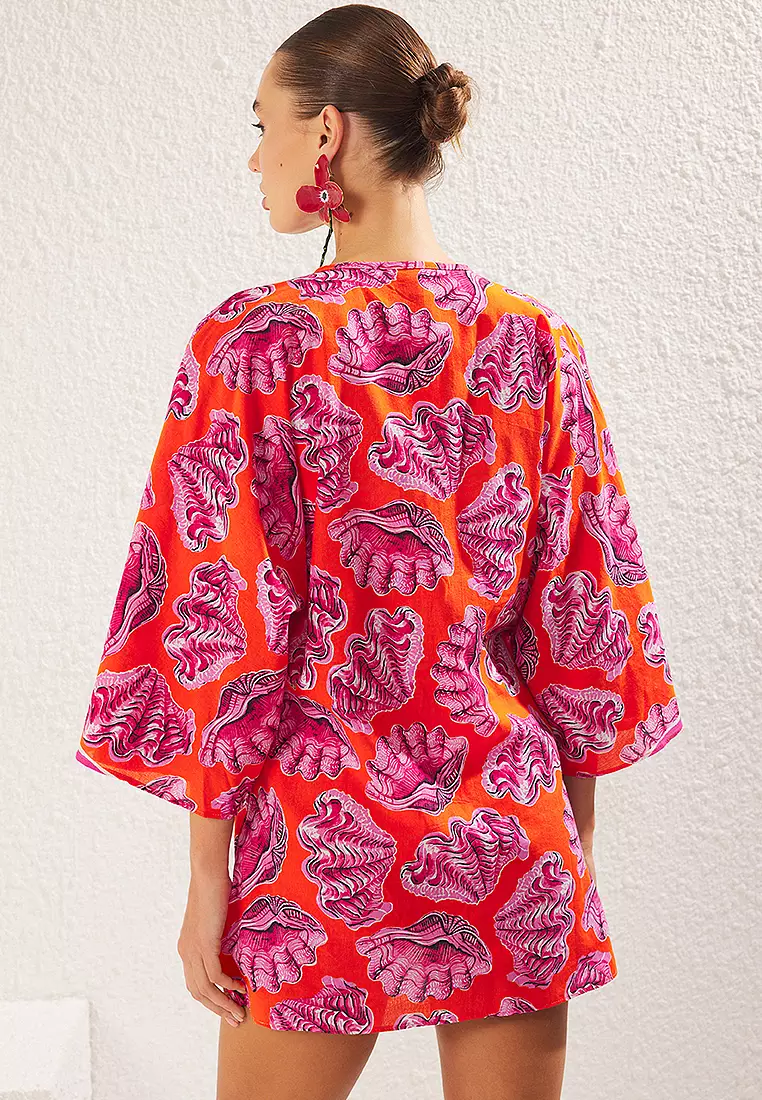 Underwater Patterned Weaving Beach Dress