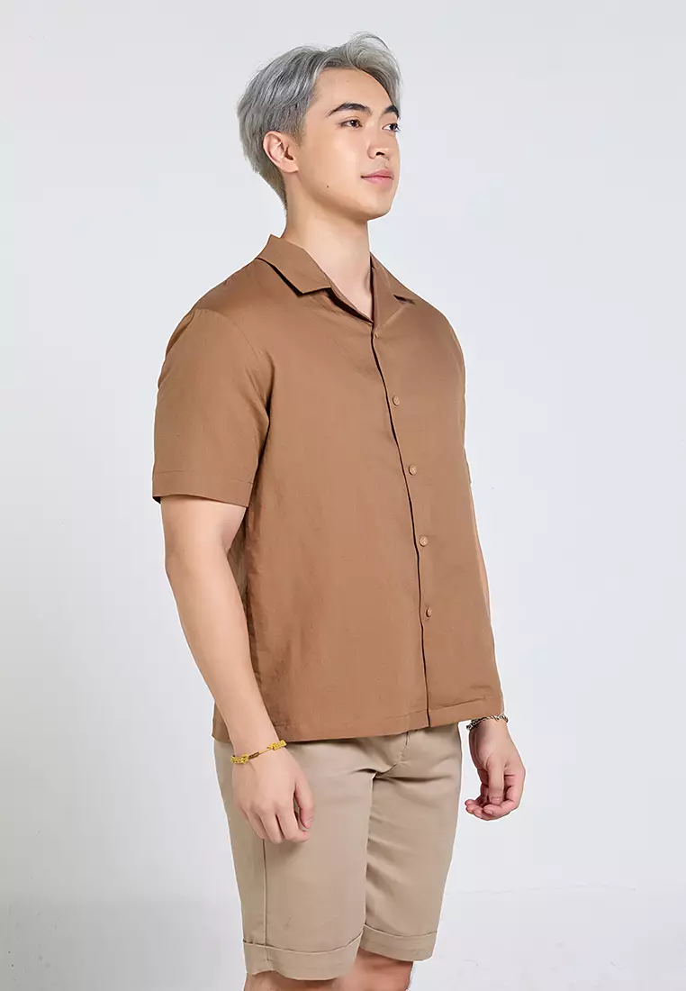 Men’s Short-Sleeve Linen Shirt