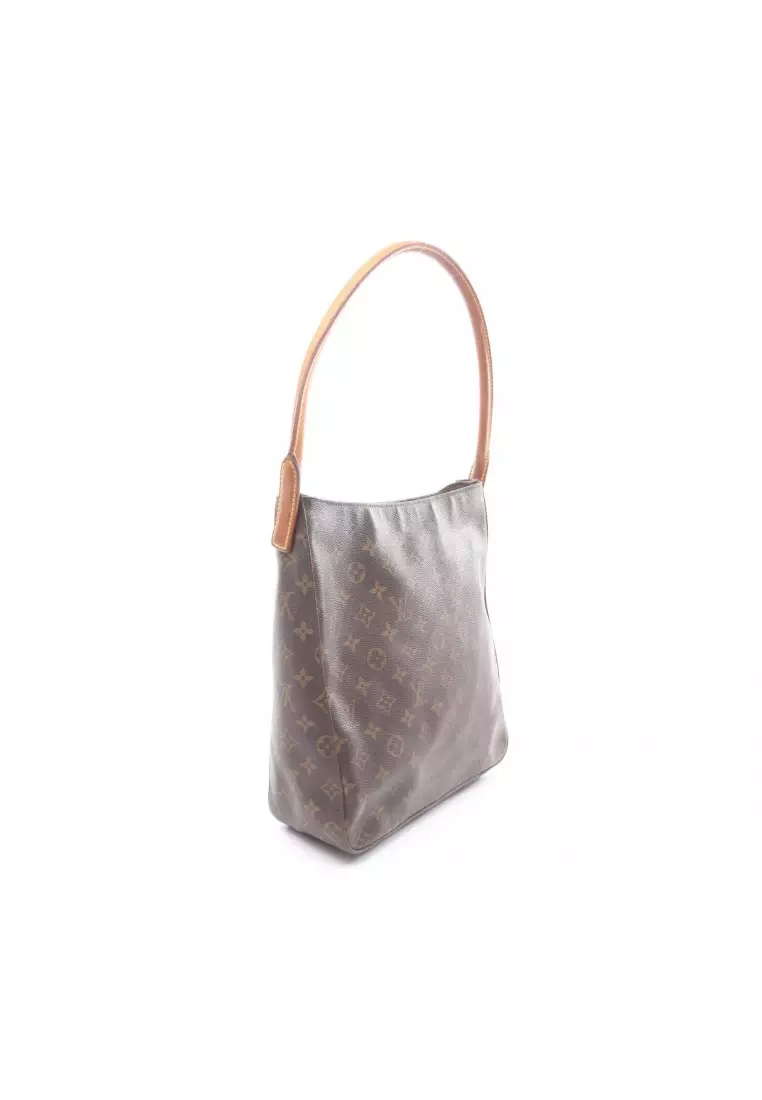 Pre-Loved Louis Vuitton Looping GM monogram Shoulder bag PVC leather Brown