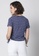 FabAlley blue Striped Drawstring Knit Crop T-shirt 41D07AA4E1CAACGS_2