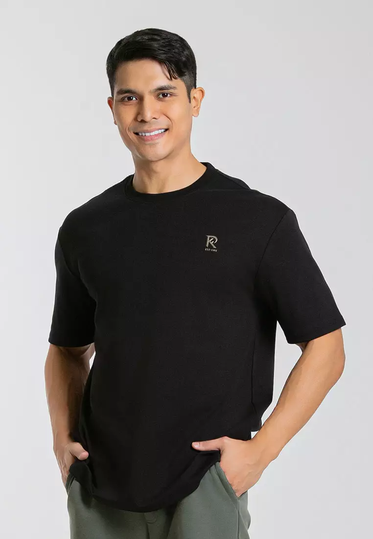Forest Premium Weight Cotton Round Neck Tee 260gsm Interlock Knitted T Shirt | Baju T Shirt Lelaki - 23949-01Black