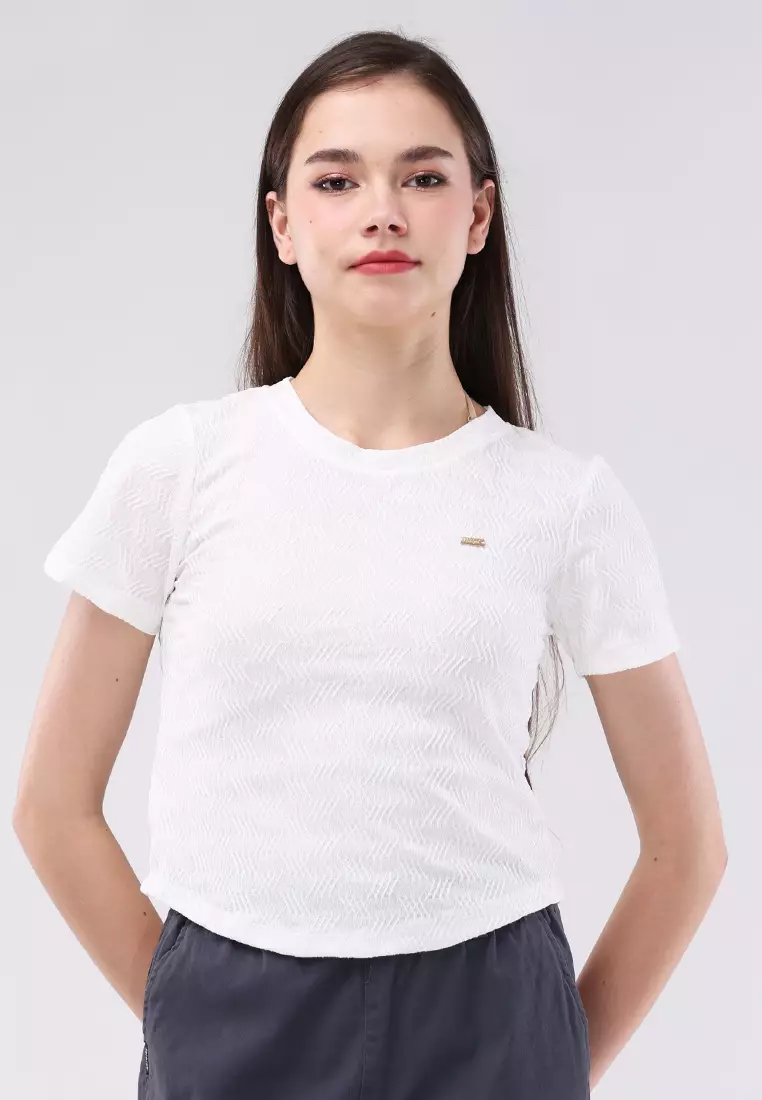 Short Slvs. Round Neck Basic Top