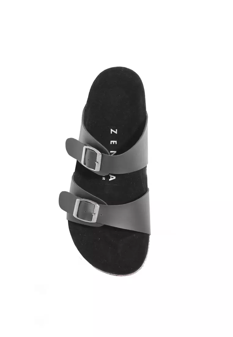 Xander Full Black Minimalist Sandals