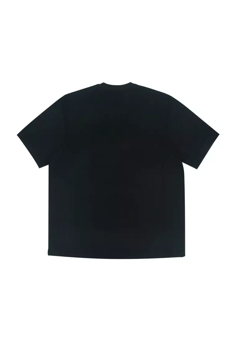 Men's Knit Shirt with Side Slit - Black