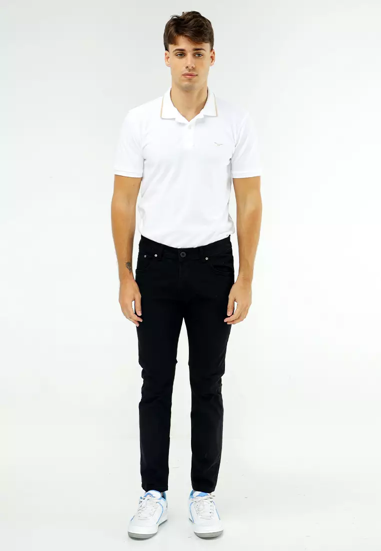 Colored Long Pants Slim Tapered Stretch