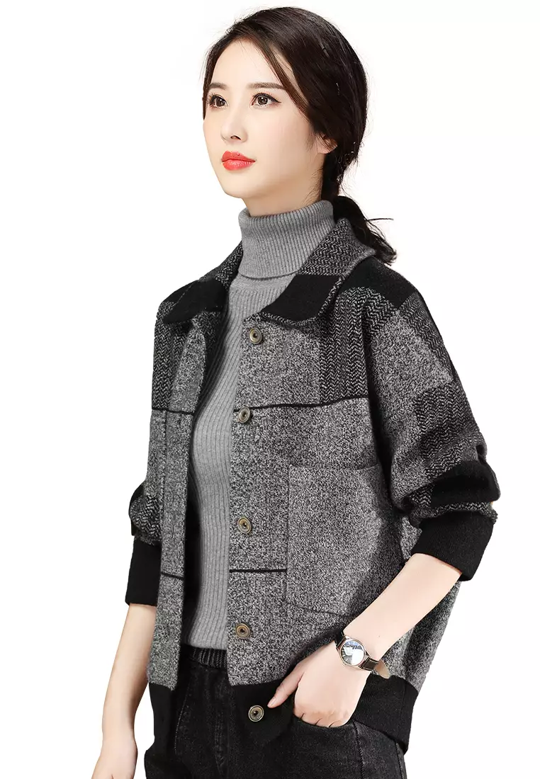 Buy A IN GIRLS Loose Check Woolen Coat 2024 Online ZALORA Singapore
