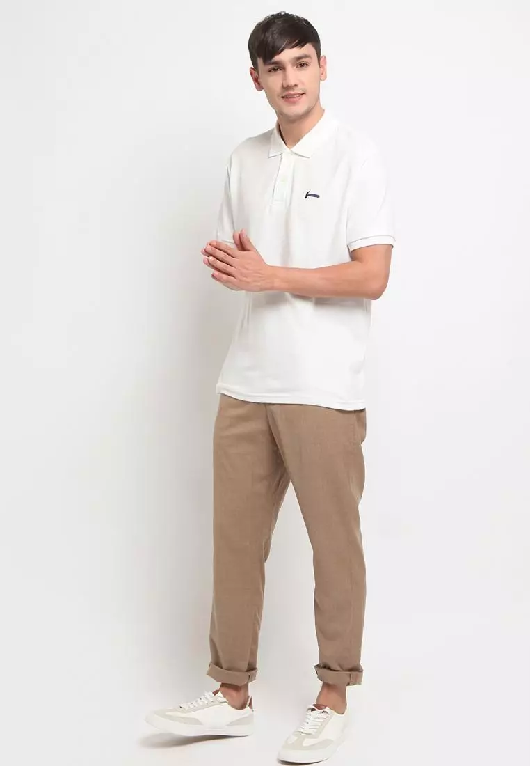 Hammer Men Polo Basic Online Z1PO001W1 | Kaos Kerah Pria lengan Pendek Putih