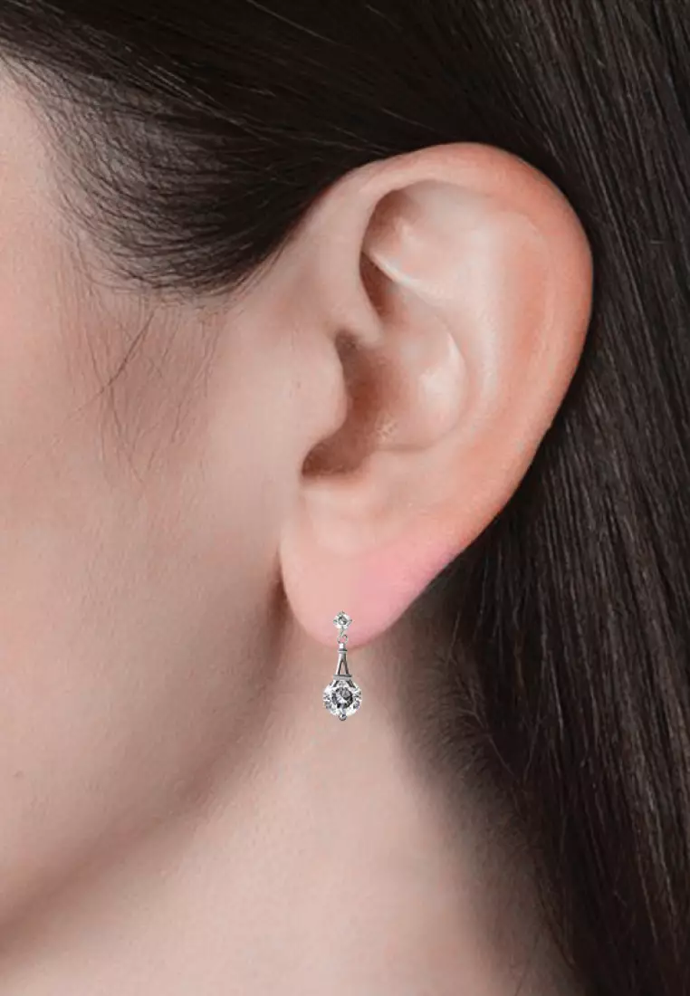 Paris Earrings WG - Anting Crystal  by Her Jewellery