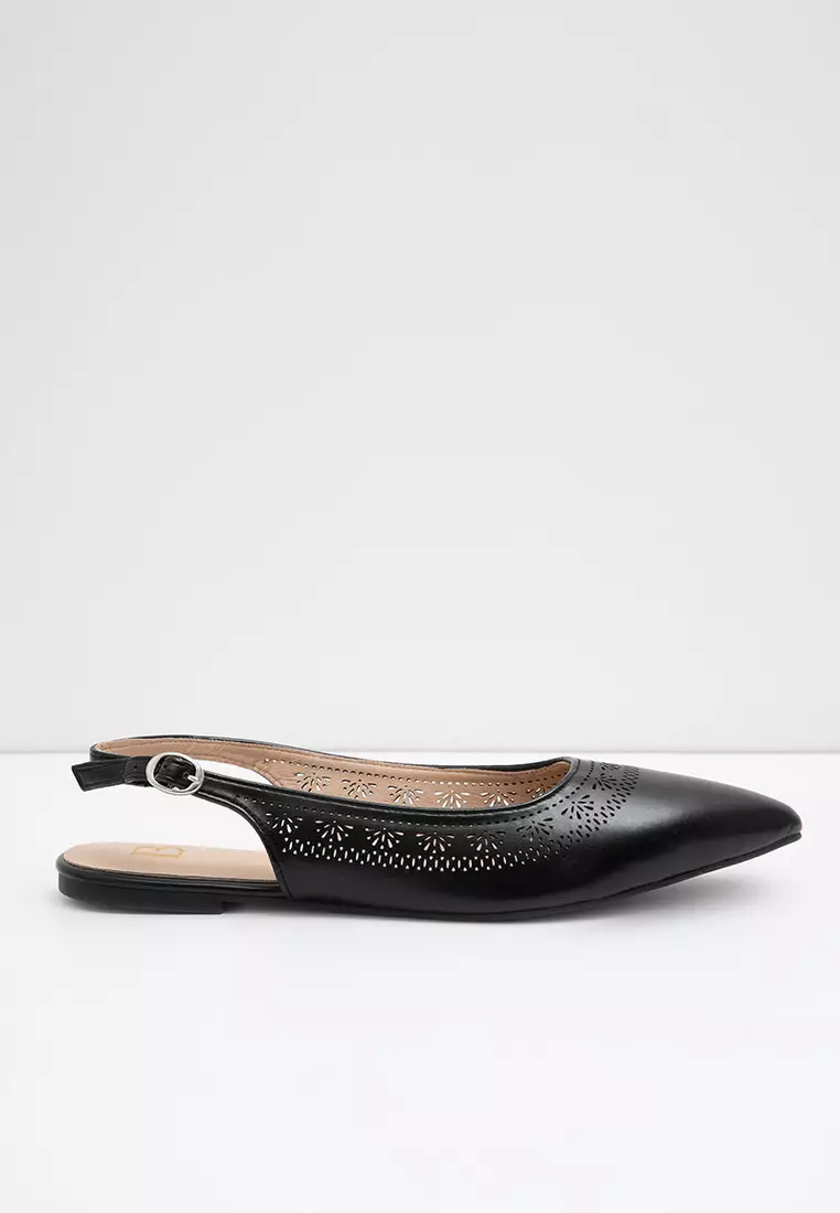 Sofia Meirana Slingback Flat Black