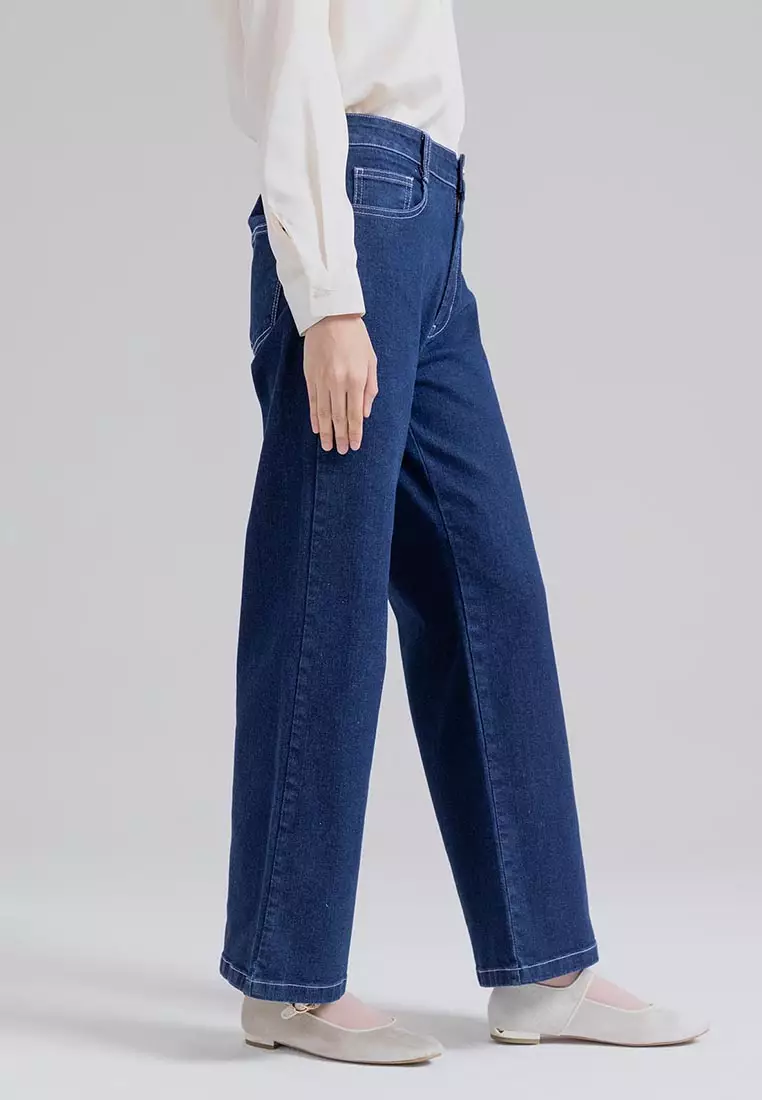 Ria Miranda Denim Blue Claris Pants