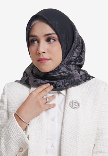 Buttonscarves black Buttonscarves The Farsha Voile Square Black 139FEAA6196B4AGS_1