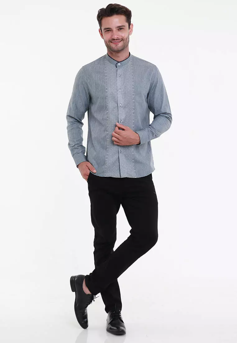 MAGINOT HAIDAR BLUE Koko Slim Fit Lengan Panjang