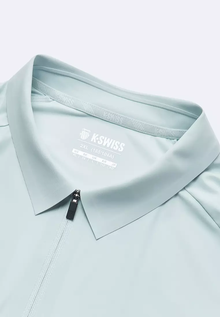 MEN'S K-SWISS LOGO HALF-ZIP POLO SHIRT