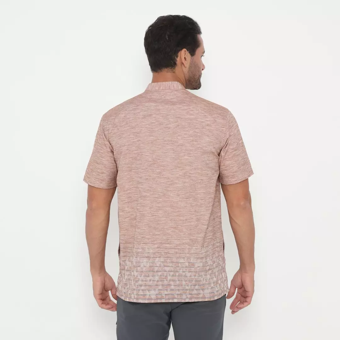 Jobb Javed Baju Koko Pria Lengan Pendek Regular Fit Teracota Warna Teracota