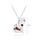 Glamorousky silver 925 Sterling Silver Fashion Cute Hollow Cat Pendant with Garnet and Necklace 33278AC07787DEGS_2