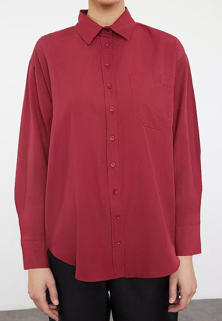 Boyfriend Shirt with One Pocket