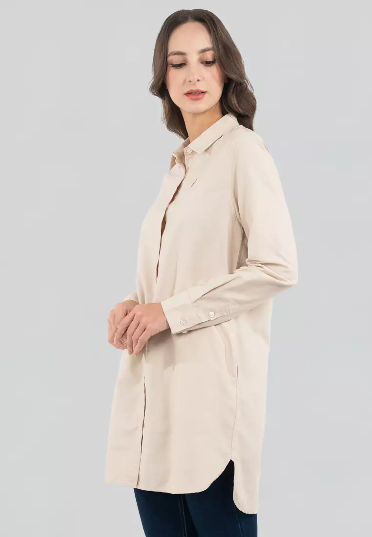 Polo Haus - Women’s Oxford Long Sleeve Shirt Dress WBSD008C