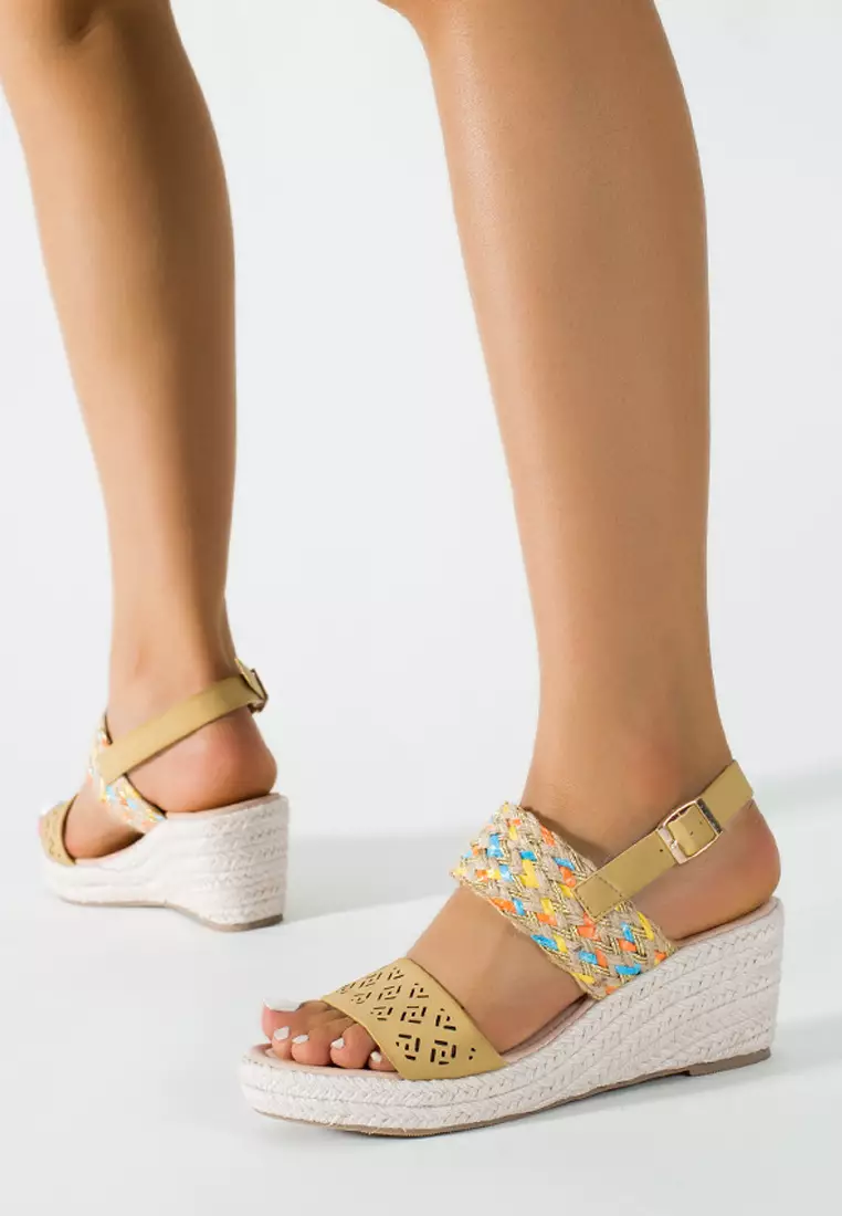 6.5CM Open Toe Wedge Espadrilles WTY258-4