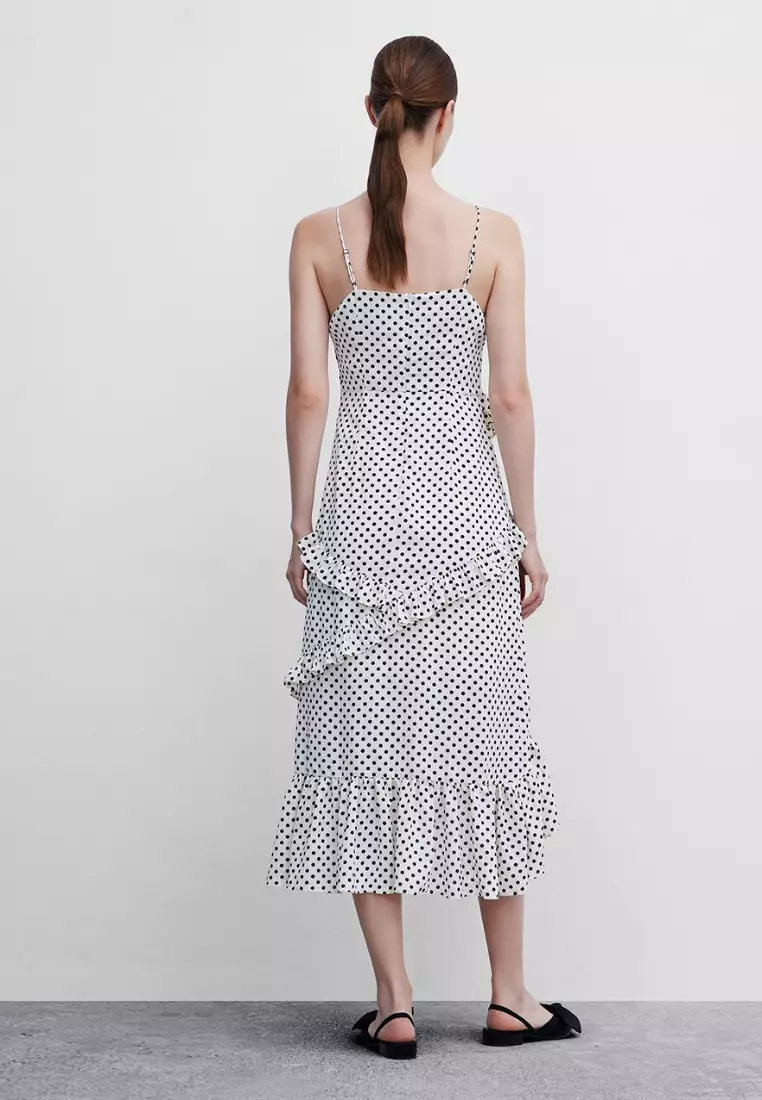 Polka dot cami sales midi dress