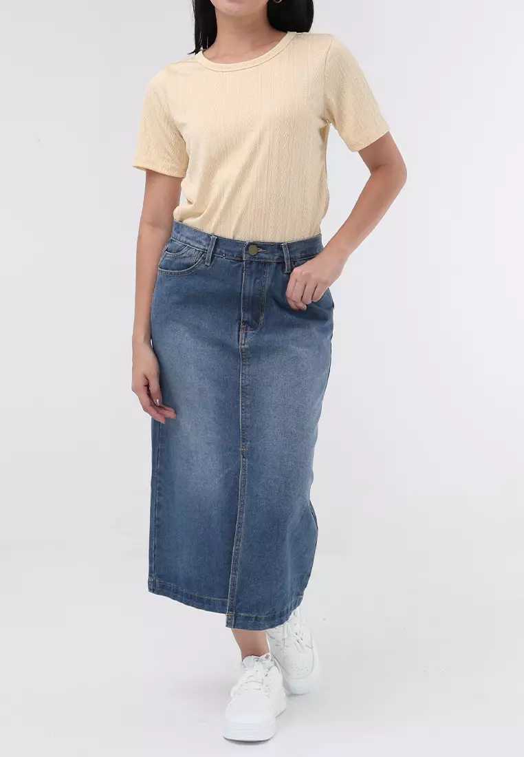 Denim Maxi Skirt Ladies