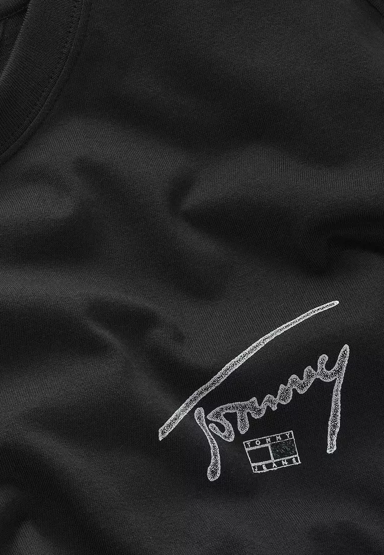 Signature Logo Crew Neck T-Shirt - Tommy Jeans